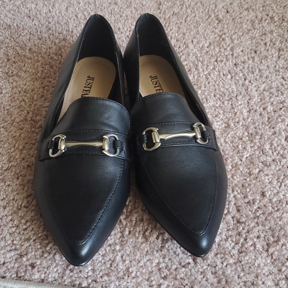 Black JustFab Loafers 7.5